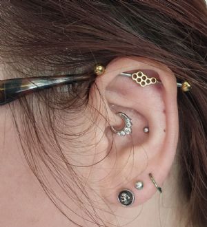 Steel Skull Stud Earrings Customer Photo