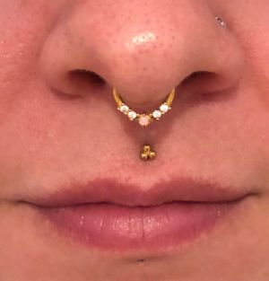 Gem and Synthetic Opal Septum Clicker Customer Photo