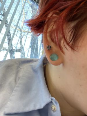 Single Flare Cat Eye Glass Plug Customer Photo