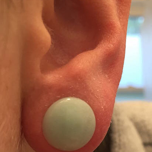Double Flare Colorfront Pyrex Plugs Customer Photo