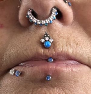 Titanium Chandelier Gemmed Cluster Threadless Ends Customer Photo