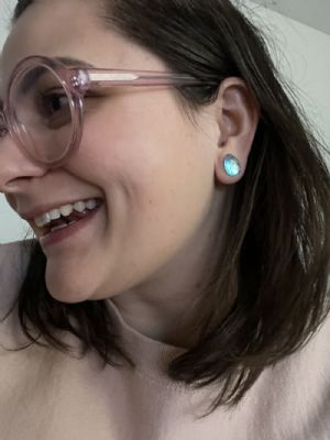 Glass Polaris Faceted Teardrop Plugs Customer Photo