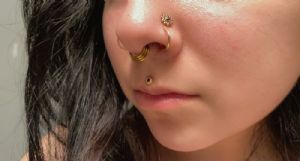 Titanium Three Ring Stacked Clicker Customer Photo
