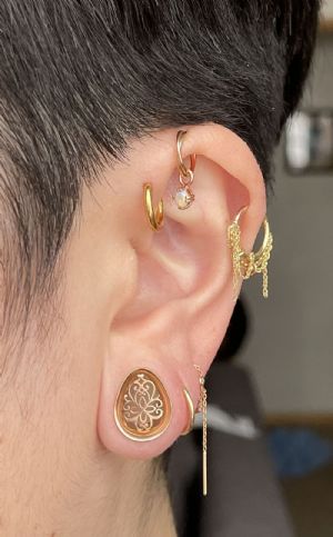 Steel Teardrop Filigree Plugs Customer Photo