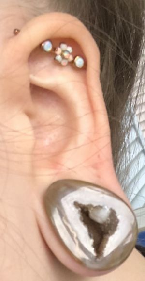 CUSTOM ORDER Titanium Threaded Center Industrial Barbell (Post Only) Customer Photo