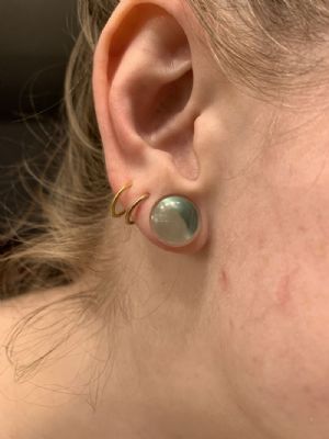 Gold Coated Clicker Ring Customer Photo