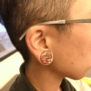 Red Brecciated Jasper Stone Plug Customer Photo