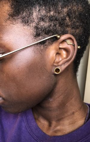 Gold Honeycomb Industrial Barbell Customer Photo