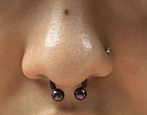 Titanium Internally Threaded Circular Barbell Customer Photo