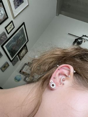 Steel Zodiac Labret Customer Photo