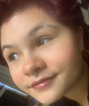 Steel Synthetic Opal Nosescrew Customer Photo