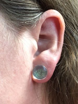 Luminescent Seafoam Glass Plugs Customer Photo