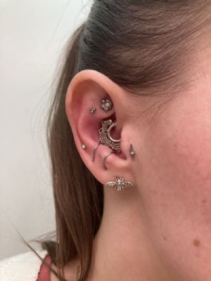 Silver Bee Stud Earrings Customer Photo