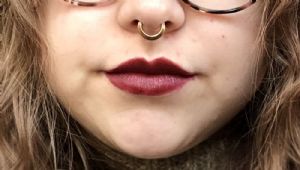 Triple Stacked Septum Clicker Ring Customer Photo