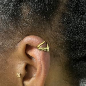 Brass Pointed Ear Cuff Customer Photo
