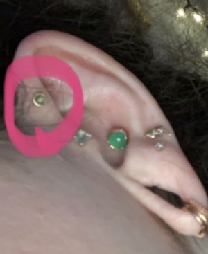 14K Gold Bezel Set Threadless End Customer Photo