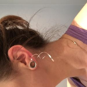 Sterling Silver Corkscrew Earrings Customer Photo