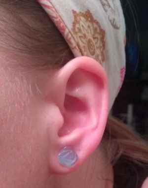 Stone and Glass Rose Plugs Customer Photo