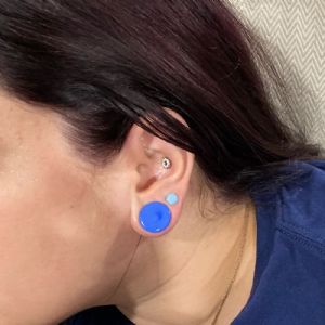 Single Flare Colorfront Pyrex Plugs Customer Photo