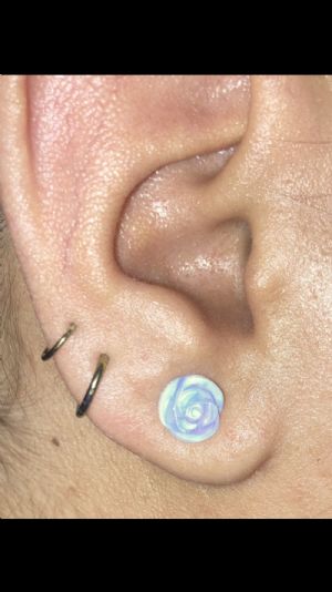 Single Flare Glass Rose Plugs Customer Photo