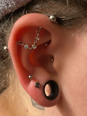 Steel 3-Gem Floating Industrial Barbell Customer Photo
