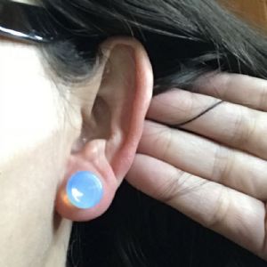 Stone and Glass Concave Plugs Customer Photo