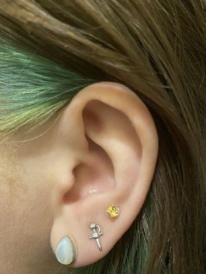 Silver Prong Set Birthstone Gem Stud Earrings Customer Photo