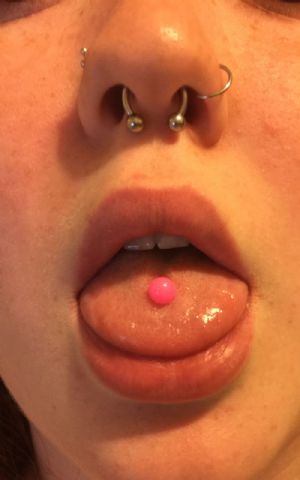 Steel Barbell with Neon Balls Customer Photo