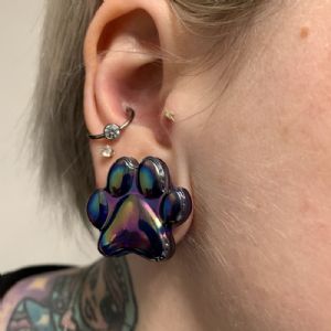 Glass Paw Print Plugs Customer Photo