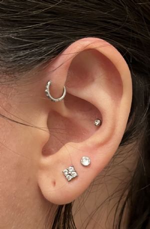Four Gem Labret Customer Photo