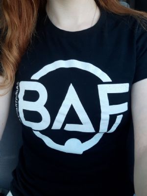 BAF Logo T-Shirt (White On Black) Customer Photo