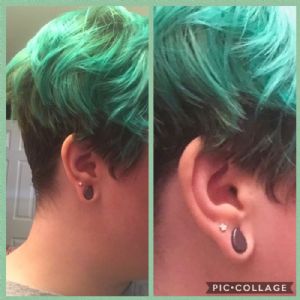 Hematite Teardrop Plug Customer Photo