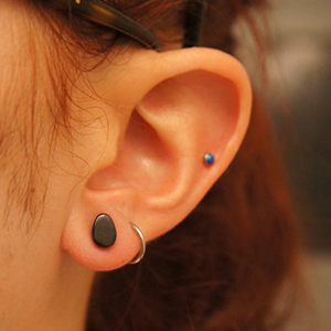 Black Horn Teardrop Plugs Customer Photo