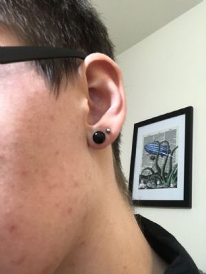 Single Flare Glass Plugs Customer Photo