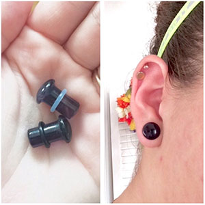 Single Flare Amethyst Plug Customer Photo