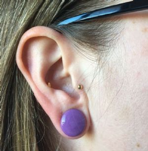 Double Flare Colorfront Pyrex Plugs Customer Photo