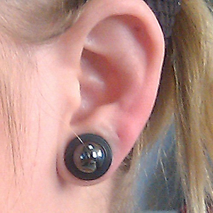 Steel Curved Barbell with Faux-Pearl Balls Customer Photo