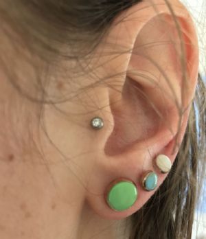 Stone Cabochon Earrings Customer Photo