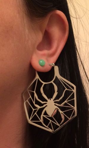 Steel Hanging Earrings Customer Photo