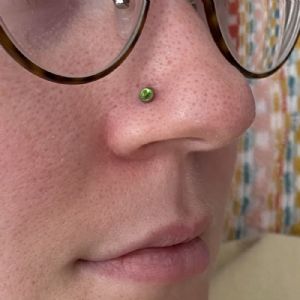 Titanium Gem Disc Threadless End Customer Photo