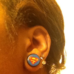 Acrylic Screw Fit Superman Plugs Customer Photo