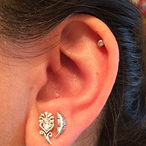 Flower and Heart Barbell Customer Photo