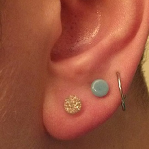 Stone Rough Face Rainbow Drusy Plug Customer Photo
