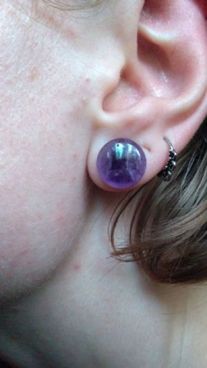 Single Flare Amethyst Plug Customer Photo