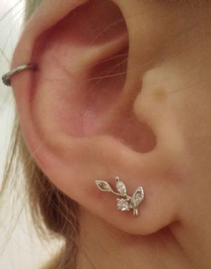 Jeweled Floral Barbell Customer Photo