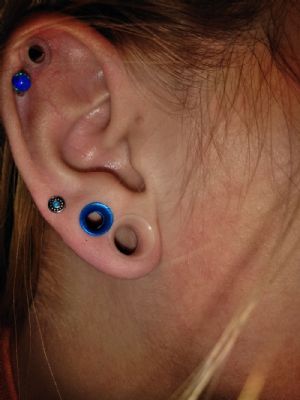Synthetic Opal Saucer Barbell Customer Photo