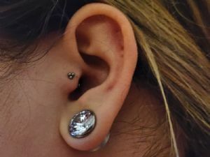 Steel Eyelet with Clear Cz Gem Customer Photo