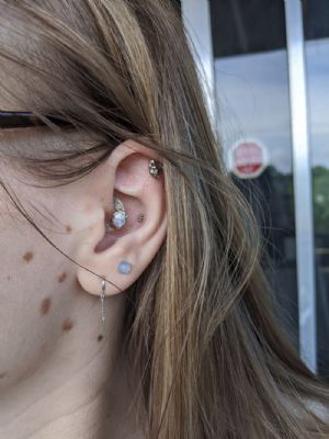 Neometals 14K Gold Basic Threadless End Collection Customer Photo
