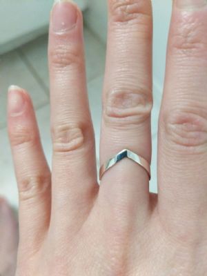 Silver Chevron Ring Customer Photo