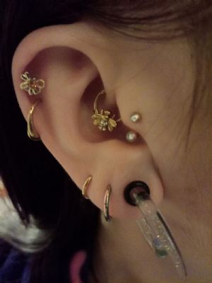 PVD Plated Steel U-Shaped Barbell Customer Photo